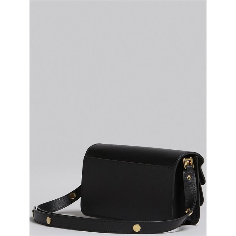 MARNI Saffiano Trunk Bag EW, Sort